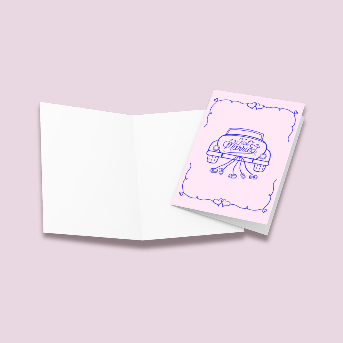 Just Married Congratulations Wedding Card