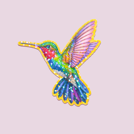 Holographic Hummingbird Sticker
