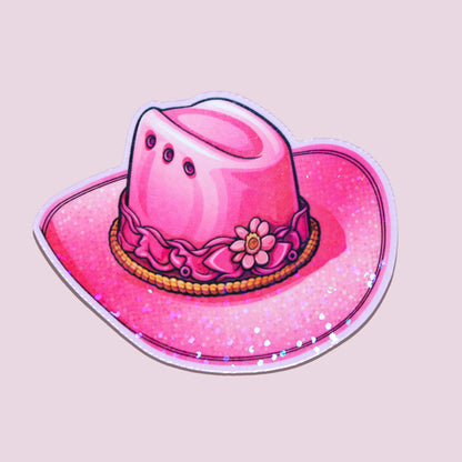 Pink Cowgirl Hat Sticker