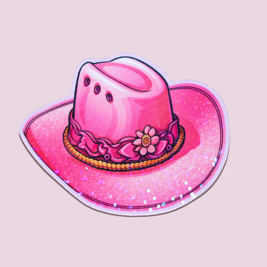 Pink Cowgirl Hat Sticker