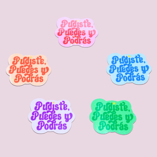 Colorful Pudiste Puedes Y Podras Sticker Pack