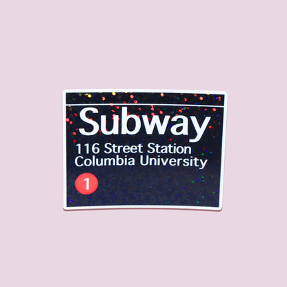Columbia University Subway Station Sticker