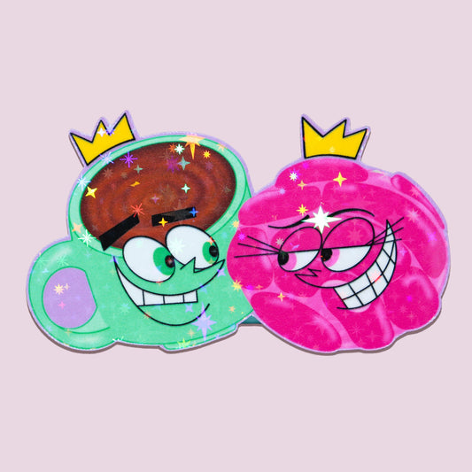 Nostalgic Cartoon Cafecito Y Concha Sticker