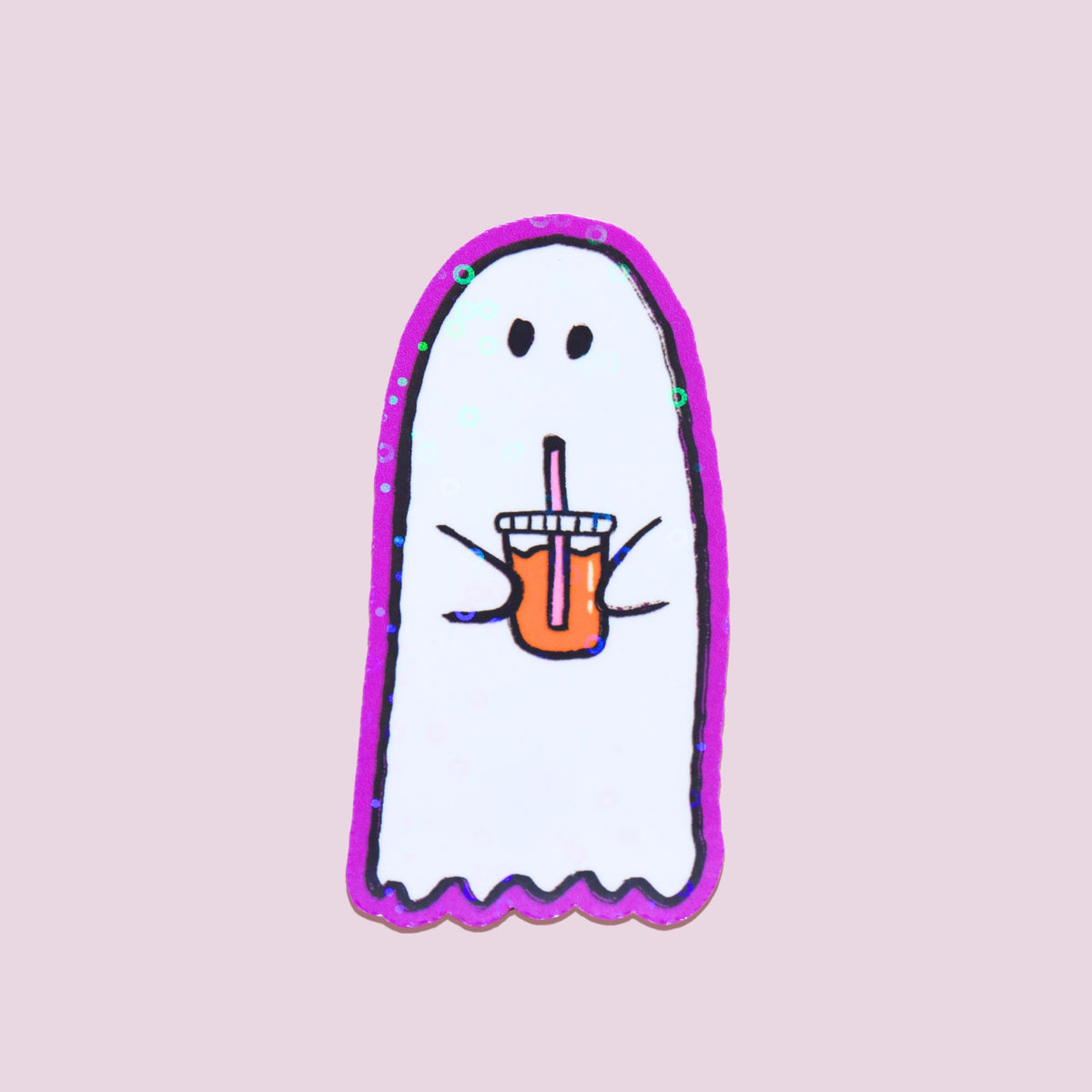 Coffee Lovin Ghost Sticker