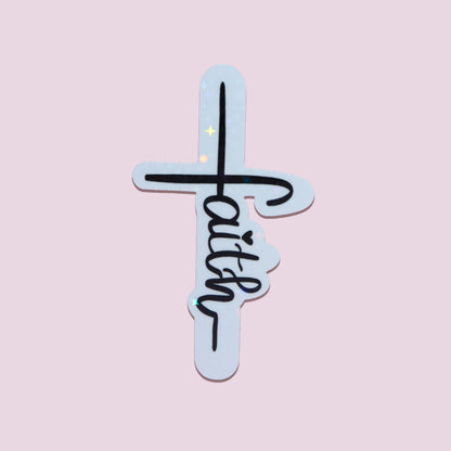Faith Cross Vinyl Sticker