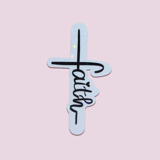 Faith Cross Vinyl Sticker