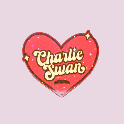 Charlie Heart Sticker