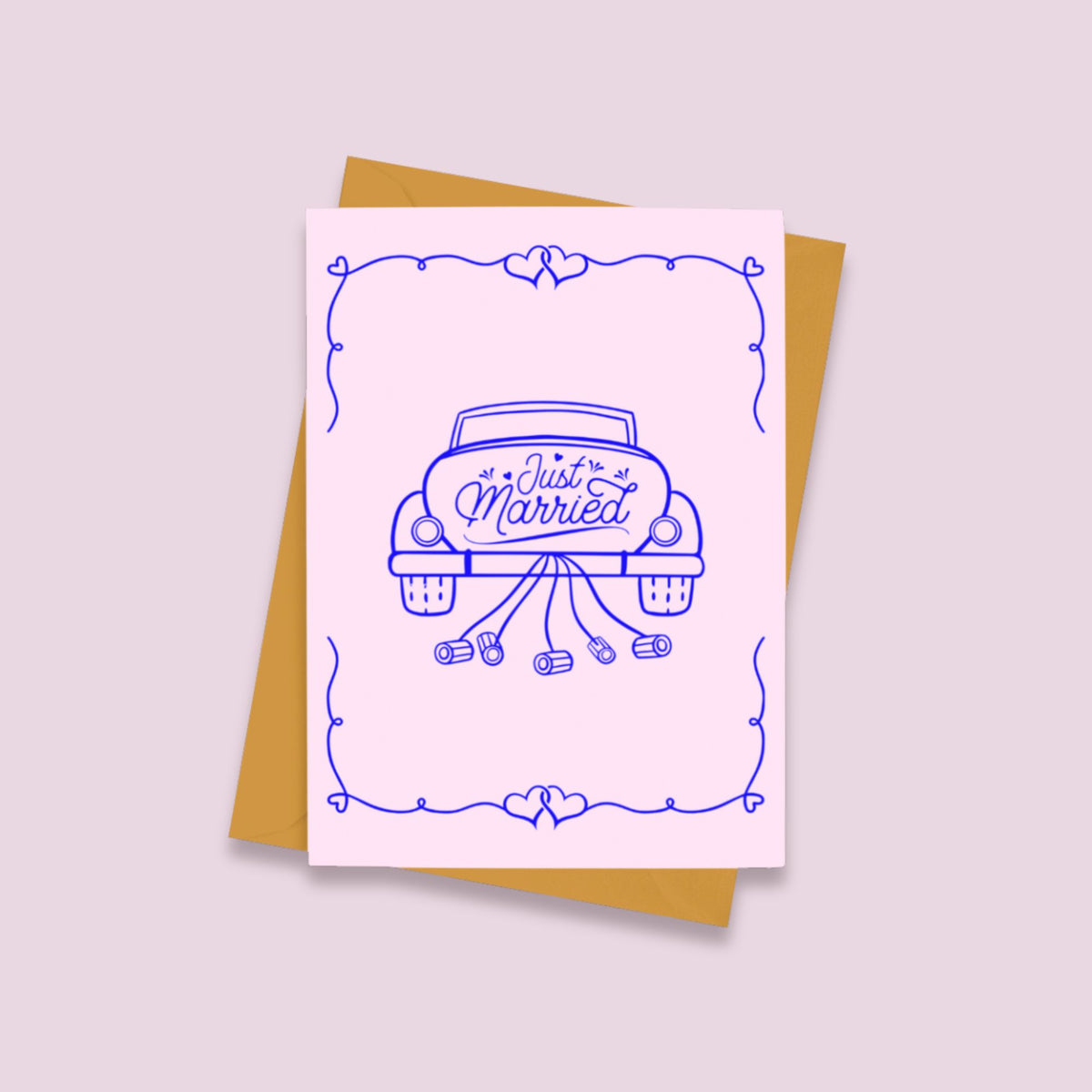 Just Married Congratulations Wedding Card