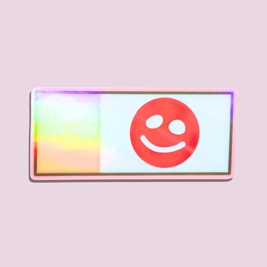 Smiley Face Blood Slide Sticker