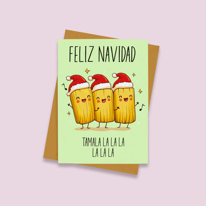 Feliz Navidad Tamales Christmas Card