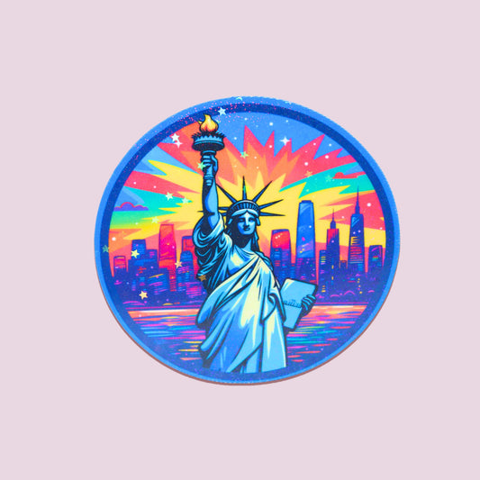 Statue Of Liberty Colorful Sticker