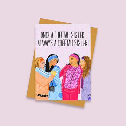 Cheetah Sister Galentine's Card