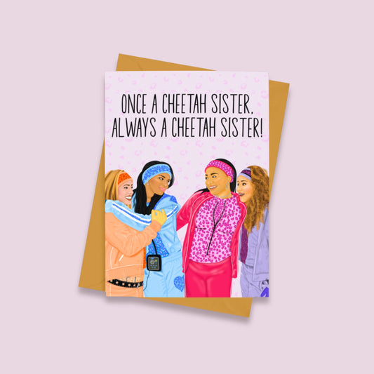 Cheetah Sister Galentine's Card