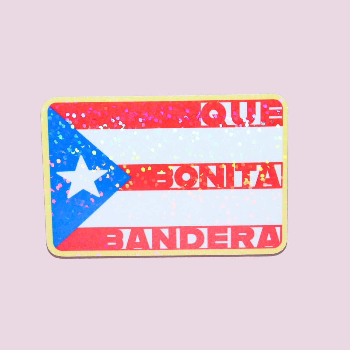 Puerto Rico Que Bonita Bandera Sticker