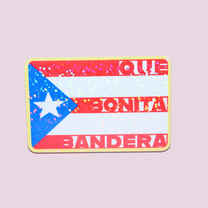 Puerto Rico Que Bonita Bandera Sticker