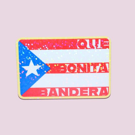 Puerto Rico Que Bonita Bandera Sticker