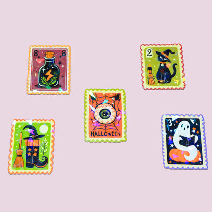 Halloween Stamp Holographic Sticker Pack