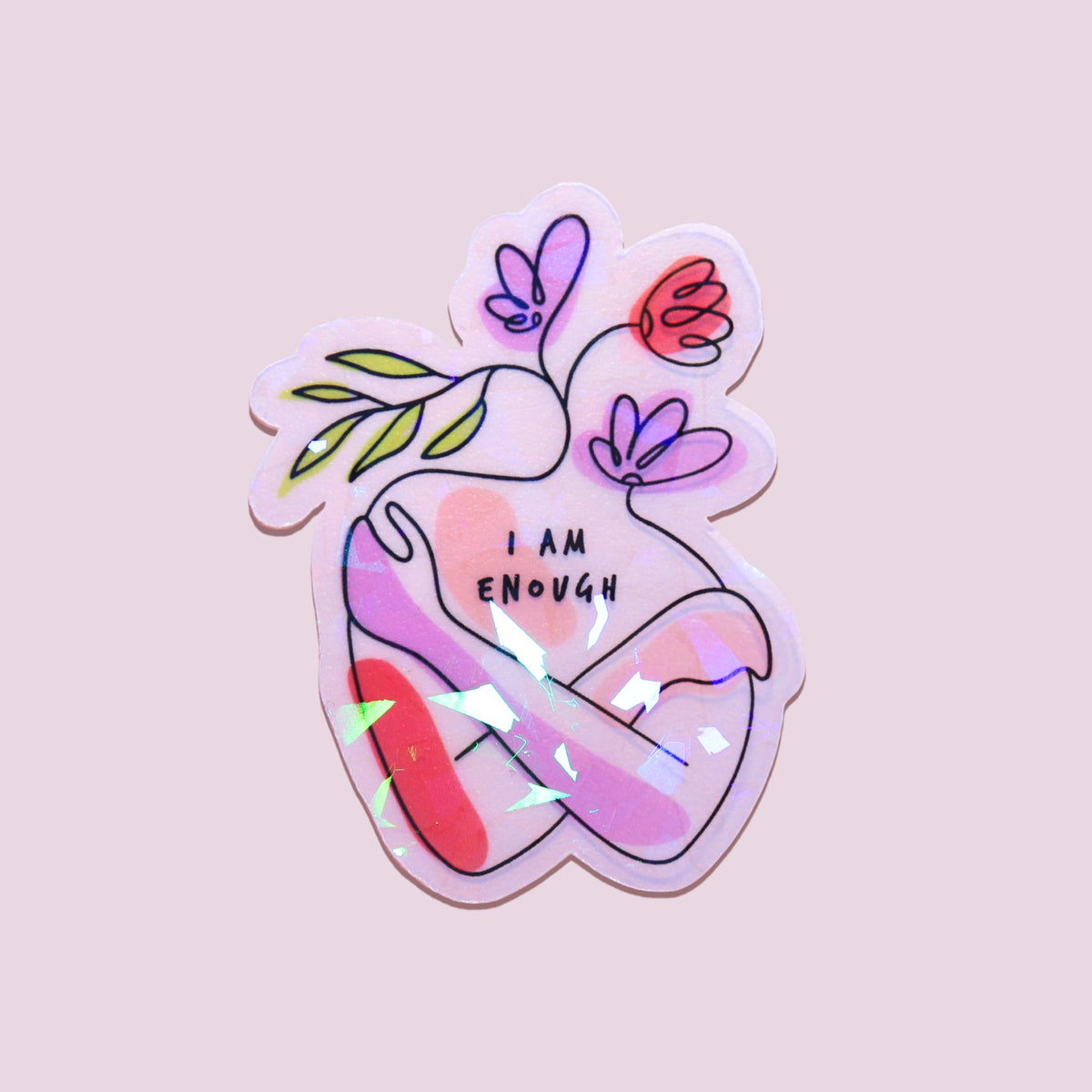 I Am Enough Sun Catcher Sticker