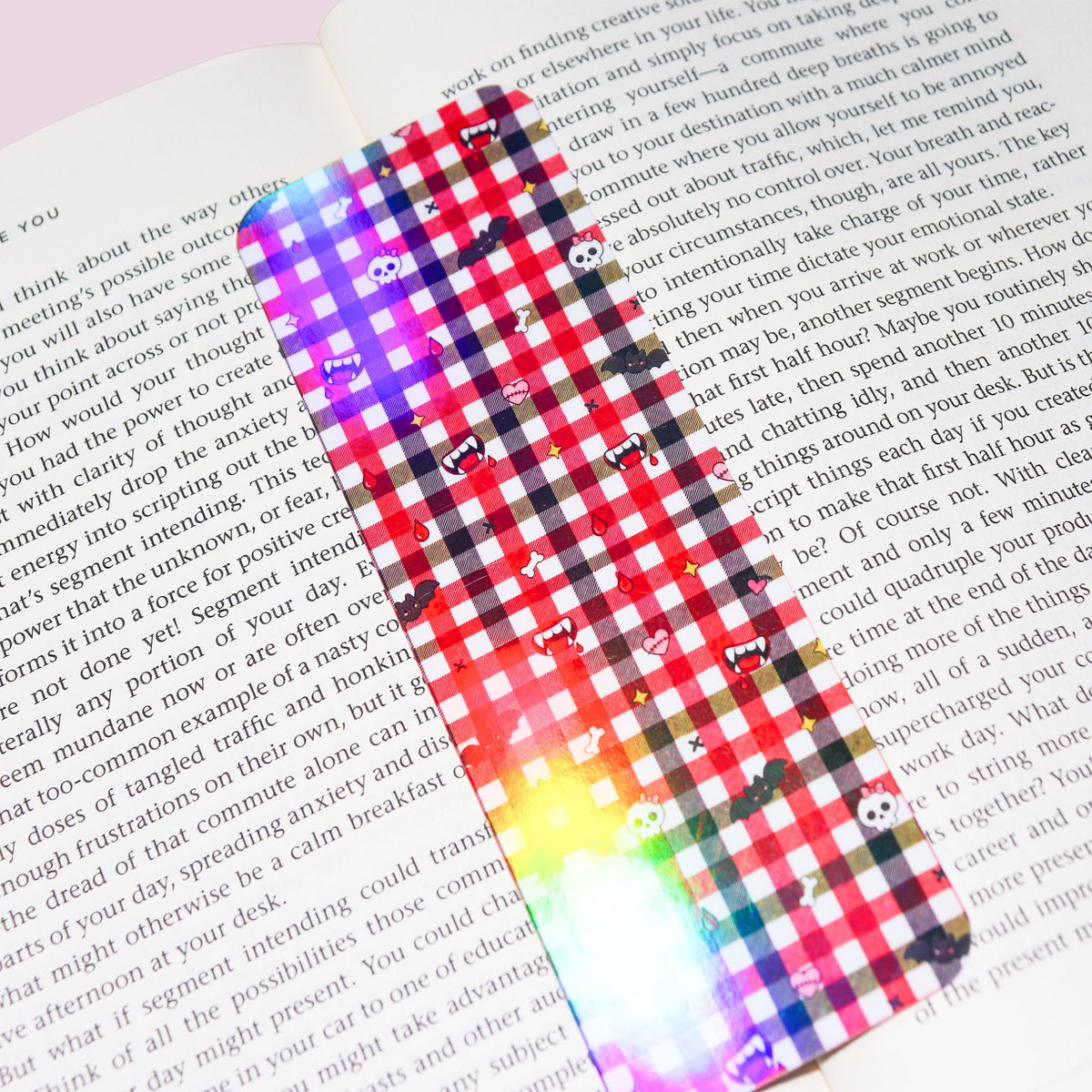 Vampire Gingham Bookmark