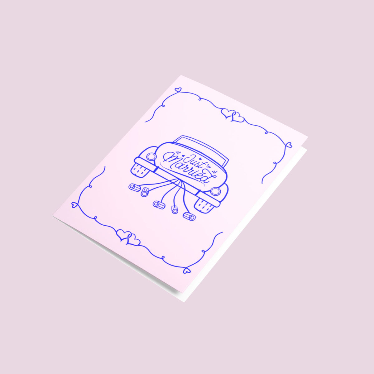 Just Married Congratulations Wedding Card