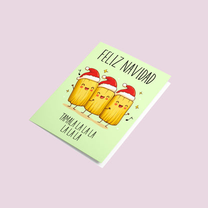 Feliz Navidad Tamales Christmas Card
