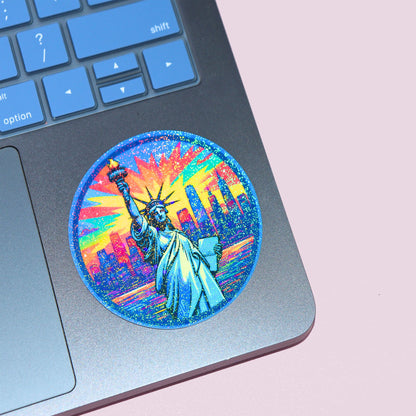 Statue Of Liberty Colorful Sticker
