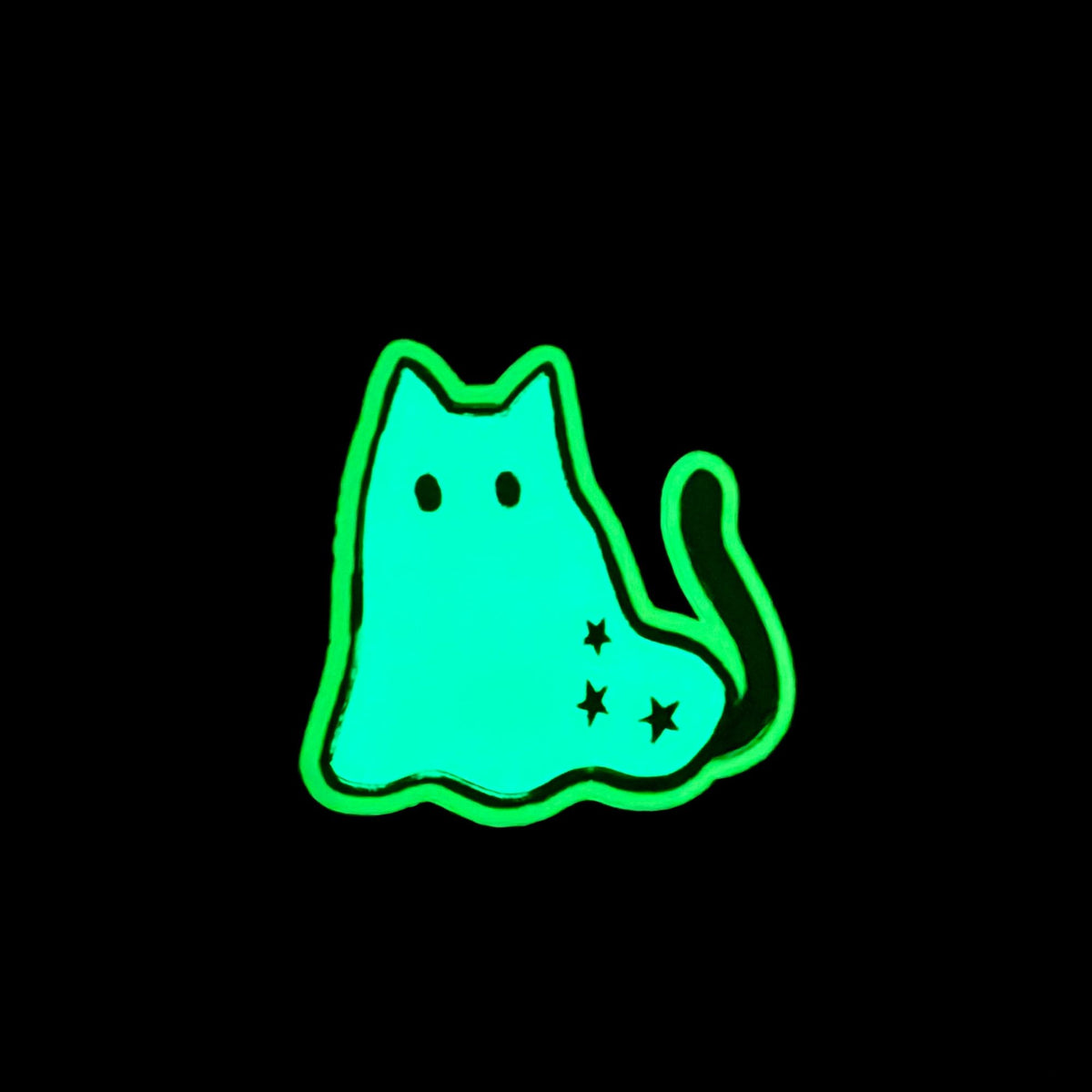 Ghost Cat Glow In The Dark Sticker