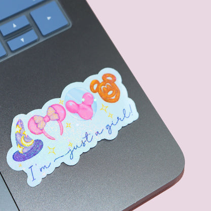 Im Just A Theme Park Girl Sticker