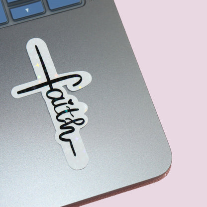 Faith Cross Vinyl Sticker