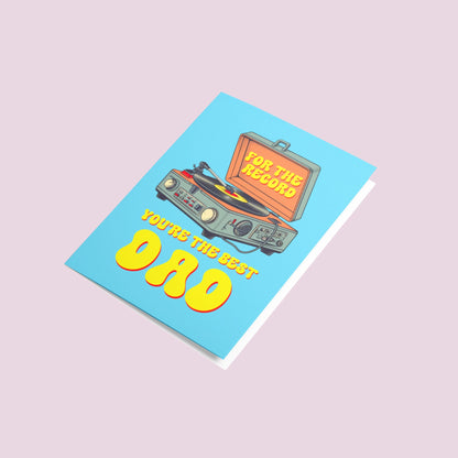 For The Record You're The Best Dad Fathers Day Card