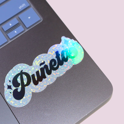 Puñeta Holographic Sticker