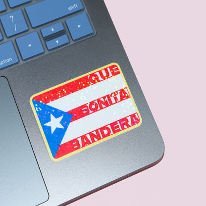 Puerto Rico Que Bonita Bandera Sticker