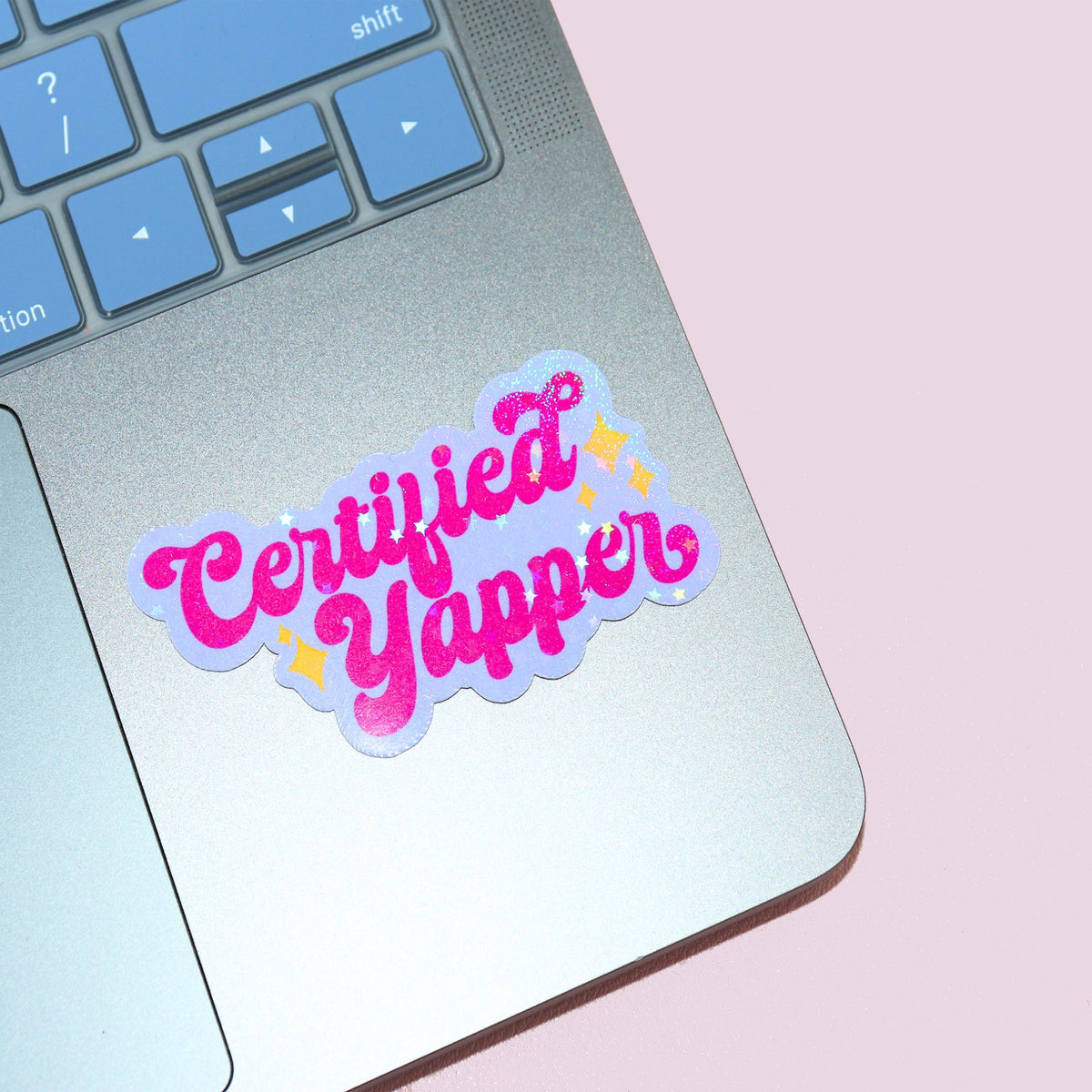 Purple Certified Yapper Sticker