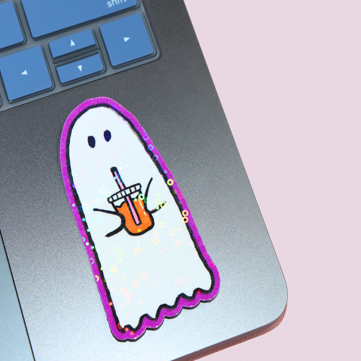 Coffee Lovin Ghost Sticker