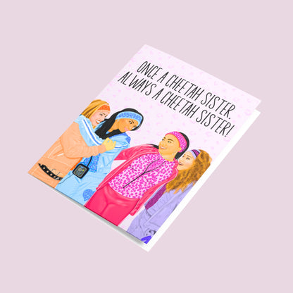 Cheetah Sister Galentine's Card