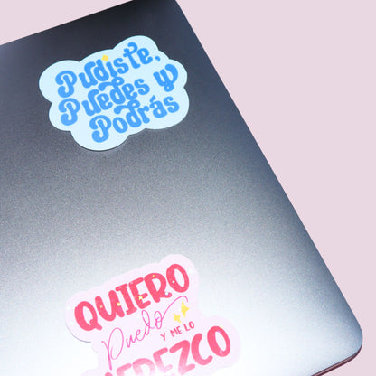 Blue Pudiste Puedes Y Podrás Sticker