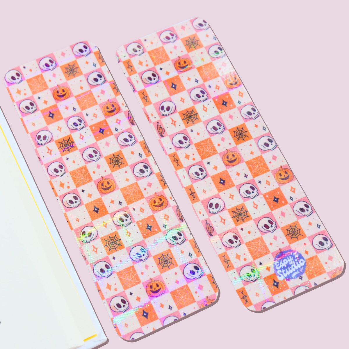 Checkered Halloween Bookmark