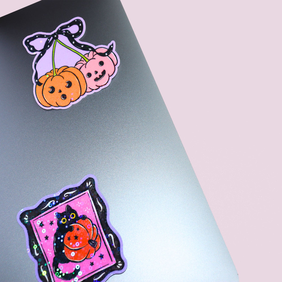 Coquette Cherry Halloween Pumpkin Sticker