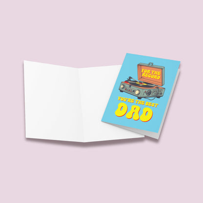 For The Record You're The Best Dad Fathers Day Card