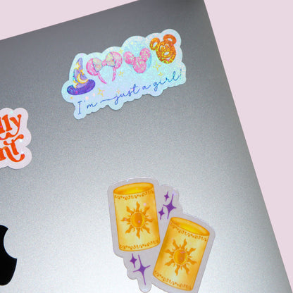 Im Just A Theme Park Girl Sticker