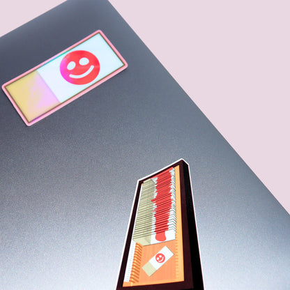 Smiley Face Blood Slide Sticker