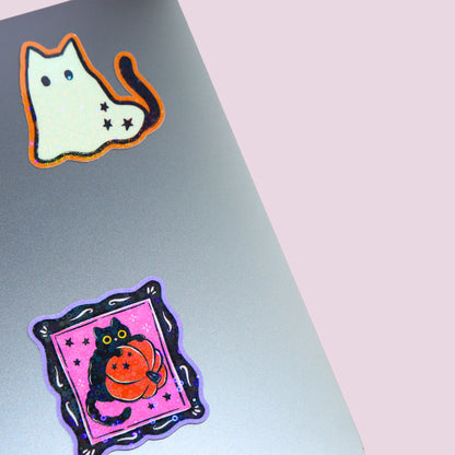 Ghost Cat Glow In The Dark Sticker